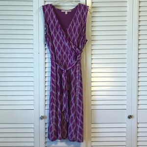 41 Hawthorn Purple Geometric Midi Dress
